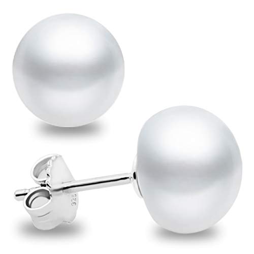 Pendientes de Mujer y Niña de Perlas Cultivadas de Agua Dulce tipo Botón Blancas SECRET & YOU - Plata de Ley de 925 milésimas - Disponibles en 10 tallas desde 4 mm hasta 13 mm Pendientes de Mujer y Niña de Perlas Cultivadas de Agua Dulce tipo Botón Blancas SECRET & YOU - Plata de Ley de 925 milésimas - Disponibles en 10 tallas desde 4 mm hasta 13 mm