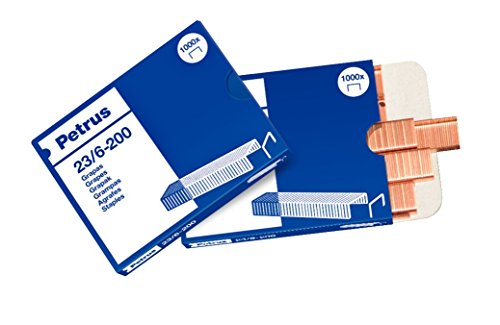 Petrus 23600, Grapas 23/6-200, Hasta 20 hojas, 6 mm, 1 caja de 1000 grapas Petrus 23600, Grapas 23/6-200, Hasta 20 hojas, 6 mm, 1 caja de 1000 grapas