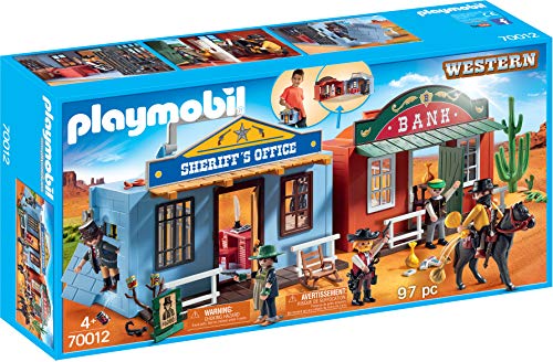 PLAYMOBIL- Ciudad del Oeste Maletín Juguete, Multicolor, Talla Única (Geobra Brandstätter 70012)