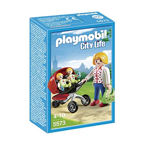 PLAYMOBIL Guardería - Mamá con Carrito de Gemelos, playset (5573) PLAYMOBIL Guardería - Mamá con Carrito de Gemelos, playset (5573)