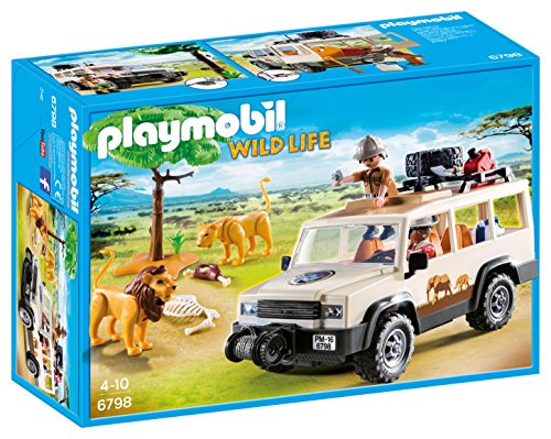 Playmobil Vida Salvaje - Vehículo Safari con Leones, Playset de Figuras de Juguete, Multicolor (Playmobil, 6798)