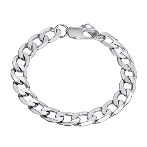 PROSTEEL 9mm Pulsera Hombre de Cadena Cubana de Acero Inoxidable 19cm PROSTEEL 9mm Pulsera Hombre de Cadena Cubana de Acero Inoxidable 19cm