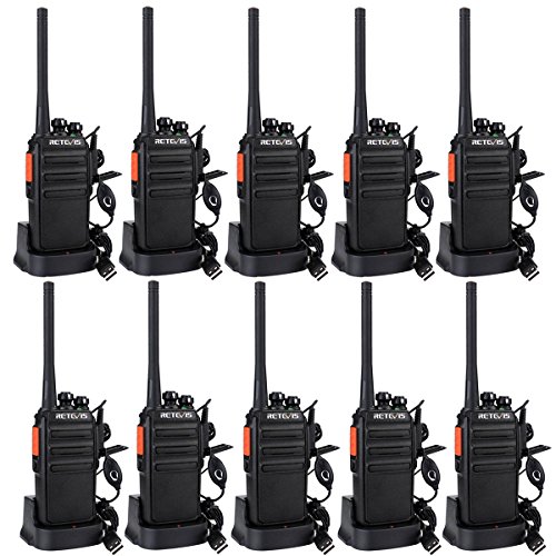 Retevis RT24 Walkie Talkie Profesionales PMR446 sin Licencia 16 Canales CTCSS DCS Walkie Talkie Recargable con Cargador USB Walkies Profesionales con Auriculars (5 Pares,Negro) Retevis RT24 Walkie Talkie Profesionales PMR446 sin Licencia 16 Canales CTCSS DCS Walkie Talkie Recargable con Cargador USB Walkies Profesionales con Auriculars (5 Pares,Negro)