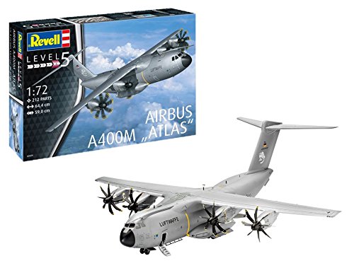Revell-Airbus A400M Atlas Maqueta Avión, 14+ Años, Multicolor, 1:72 Scale (03929) Revell-Airbus A400M Atlas Maqueta Avión, 14+ Años, Multicolor, 1:72 Scale (03929)