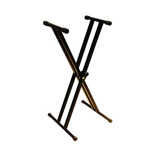 RockJam doble brazo del soporte para teclado ajustable de 29 cm a 91 cm con cierre correas para asegurar teclado de piano RockJam doble brazo del soporte para teclado ajustable de 29 cm a 91 cm con cierre correas para asegurar teclado de piano