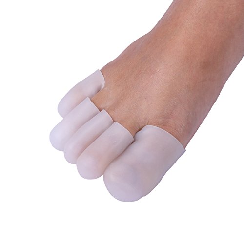 ROSENICE Protectores de dedos del pie Gel de silicona punteras para Prevenir Ampollas Callos 5 pares