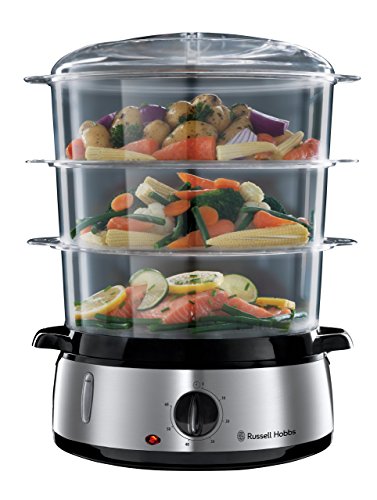 Russell Hobbs Cook@Home - Vaporera (800 W, Cocina Lenta, Sin BPA, Acero Inox, Capacidad para 9 litros) - ref. 19270-56 Russell Hobbs Cook@Home - Vaporera (800 W, Cocina Lenta, Sin BPA, Acero Inox, Capacidad para 9 litros) - ref. 19270-56