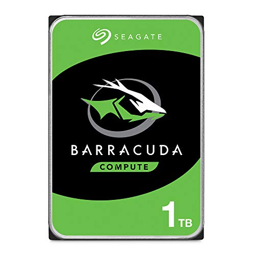 Seagate BarraCuda, 1 TB, Unidad de disco duro interna, HDD, 3.5", SATA 6 Gb/s, 7200 r.p.m., 64 MB, caché para ordenador de sobremesa y PC (ST1000DM010)