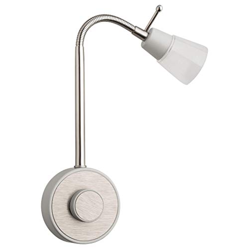 SEBSON® Lámpara enchufe LED regulable, Luz enchufe nocturna 2W, Luz Lectura Pared flexible