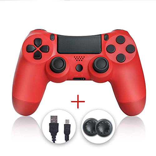 shineled Mando PS4, PS4 Controller, Controlador PS4, Mando Inalámbrico Gamepad Compatible con Playstation 4 (Rojo) shineled Mando PS4, PS4 Controller, Controlador PS4, Mando Inalámbrico Gamepad Compatible con Playstation 4 (Rojo)