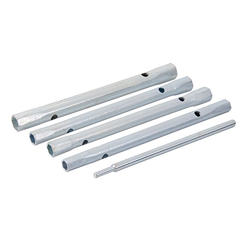 Silverline 395020 - Llaves de tubo para contratuerca de grifos monomando, 5 pzas (8/9, 9/11, 10/11, 12/13 mm)