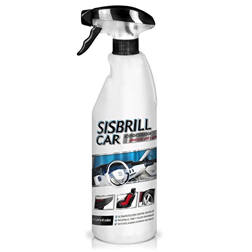 Sisbrill Car, Acondicionador Multi-Top de Salpicaderos, Plásticos y Piel - Abrillantador Satinado - Tacto Seco - 750 ml