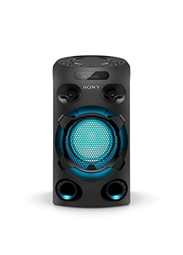 Sony MHC-V02 - Sistema de Audio de Alta Potencia (Bluetooth, Sonido de Graves de Largo Alcance Jet Bass Booster, luz Azul, Entrada de Guitarra y Karaoke) Negro Sony MHC-V02 - Sistema de Audio de Alta Potencia (Bluetooth, Sonido de Graves de Largo Alcance Jet Bass Booster, luz Azul, Entrada de Guitarra y Karaoke) Negro