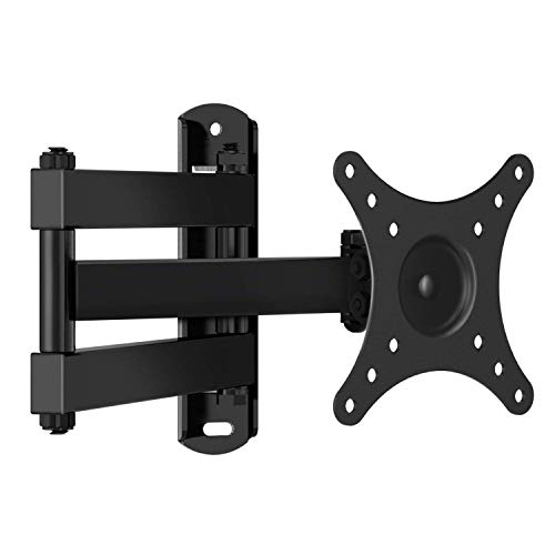 Soporte Universal de Pared para TV Giratorio, inclinable y rotatorio - Se Adapta a los televisores de Pantalla Plana LCD/LED de 10-30” - Extiende 43.59cm - Soporta hasta 20kg - MAX VESA 100X100mm