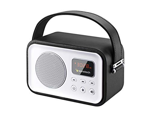 Sunstech RPBT450BK - Radio de diseño Retro con Bluetooth, Color Negro