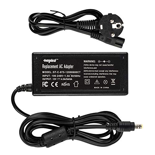 Sunydeal Cargador AC Adaptador Fuente de Alimentación para Ordenador Portátil Acer/ HP Compaq/Medion, 12V 4.5A/5A, 5.5*2.5mm , Netbook Acer LCD Monitor, AG Neovo LCD Monitor, BenQ LCD Monitor, ADI LCD Monitor, Batesias LCD Monitor, COMPAQ LCD Monitor, Cab Sunydeal Cargador AC Adaptador Fuente de Alimentación para Ordenador Portátil Acer/ HP Compaq/Medion, 12V 4.5A/5A, 5.5*2.5mm , Netbook Acer LCD Monitor, AG Neovo LCD Monitor, BenQ LCD Monitor, ADI LCD Monitor, Batesias LCD Monitor, COMPAQ LCD Monitor, Cab