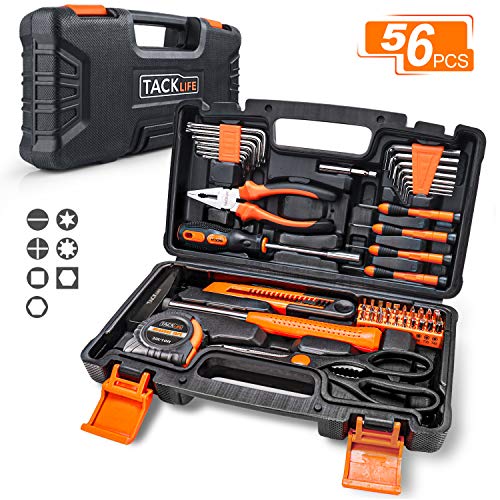 TACKLIFE Caja de Herramientas 56 Piezas, HHK3B Maletín de Herramientas Multiusos, Universal de Reparación Conjuntos Bricolaje para Casa TACKLIFE Caja de Herramientas 56 Piezas, HHK3B Maletín de Herramientas Multiusos, Universal de Reparación Conjuntos Bricolaje para Casa