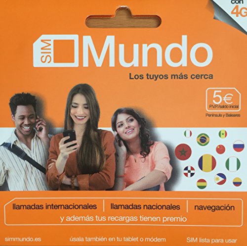 TARJETA SIM PREPAGO ORANGE MUNDO 5€ DE SALDO