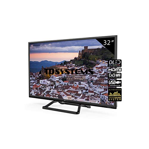 Televisores LED 32 Pulgadas TD Systems K32DLM10H. 2X HDMI, VGA, USB Grabador Reproductor, DVB-T2/C/S2