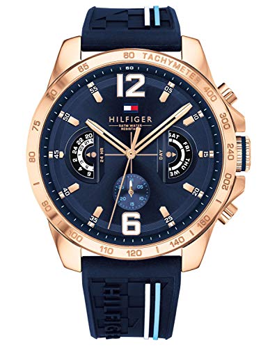 Tommy Hilfiger Reloj Multiesfera para Hombre de Cuarzo con Correa en Silicona 1791474 Tommy Hilfiger Reloj Multiesfera para Hombre de Cuarzo con Correa en Silicona 1791474
