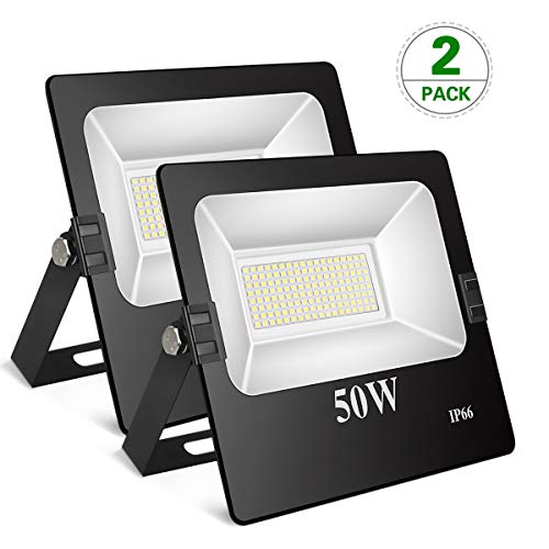 TOPLANET 50w Focos Led Exterior Floodlight LED Impermeable IP66 Luz Blanca 6500K 2 Paquete para Jardín Outdoor Caminos Iluminación TOPLANET 50w Focos Led Exterior Floodlight LED Impermeable IP66 Luz Blanca 6500K 2 Paquete para Jardín Outdoor Caminos Iluminación