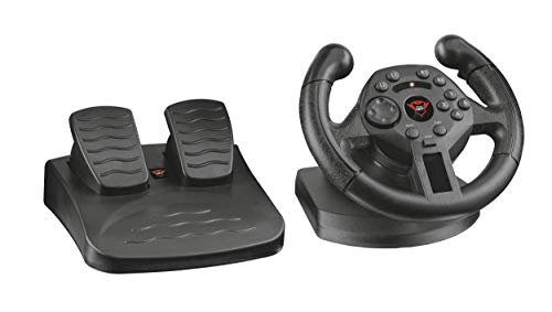 Trust GXT 570 - Volante Gaming de Competición con Respuesta de Vibración para Pc y Ps3, Negro