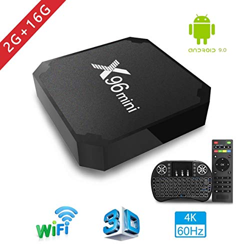 TV Box Android 7.1 - Aoxun X96MINI Smart TV Box Amlogic Quad Core, 2GB RAM & 16GB ROM, 4K*2K UHD H.265, HDMI, USB*2, 2.4GHz WiFi, Web TV Box, Android Set-Top Box, + 2 en 1 Ratón y Teclado TV Box Android 7.1 - Aoxun X96MINI Smart TV Box Amlogic Quad Core, 2GB RAM & 16GB ROM, 4K*2K UHD H.265, HDMI, USB*2, 2.4GHz WiFi, Web TV Box, Android Set-Top Box, + 2 en 1 Ratón y Teclado