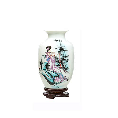 ufengke Jingdezhen Jarrones De Cerámica, Jarrón Pequeño Con Una Hermosa Niña Tocando La Flauta, Jarrones Chinos Jarrones Vintage Jarrón Decorativo, Para La Familia, La Oficina, Fiesta ufengke Jingdezhen Jarrones De Cerámica, Jarrón Pequeño Con Una Hermosa Niña Tocando La Flauta, Jarrones Chinos Jarrones Vintage Jarrón Decorativo, Para La Familia, La Oficina, Fiesta