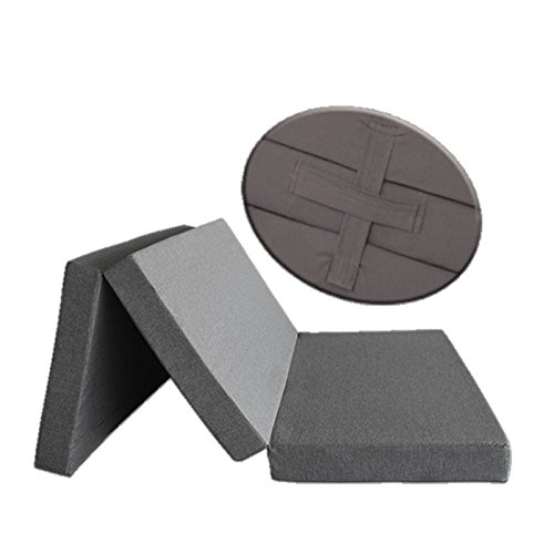 Ventadecolchones - Colchón Plegable con 3 cm de Viscoelastica con Cierre y Asa 120cm x 190cm x 10cm con Espuma en Densidad 25kg/m3 (extrafirme) y Funda con Cremallera en Loneta Premium Gris Ventadecolchones - Colchón Plegable con 3 cm de Viscoelastica con Cierre y Asa 120cm x 190cm x 10cm con Espuma en Densidad 25kg/m3 (extrafirme) y Funda con Cremallera en Loneta Premium Gris
