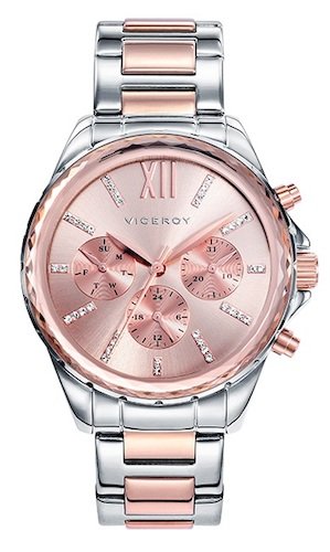 Viceroy 40930-73 - Reloj Cuarzo para Mujer, Correa de acero inoxidable, color Oro Rosa
