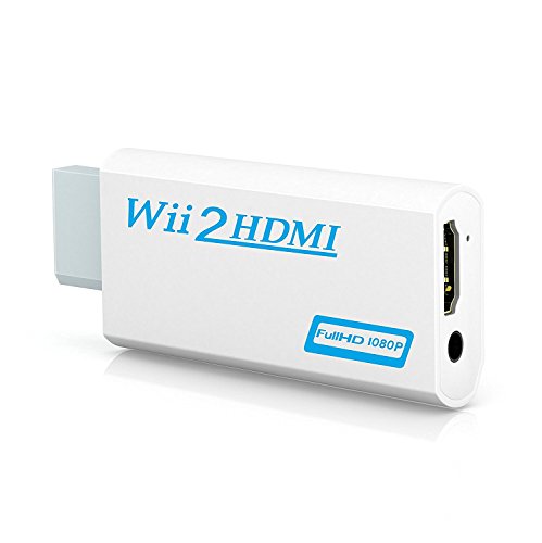 Wii a HDMI adaptador, gana Wii a HDMI convertidor conector con salida de vídeo de 1080p/720p y 3,5 mm Audio - Soporta todos los modos de visualización de Wii Wii a HDMI adaptador, gana Wii a HDMI convertidor conector con salida de vídeo de 1080p/720p y 3,5 mm Audio - Soporta todos los modos de visualización de Wii