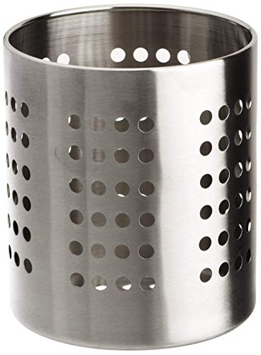 Zeller 27340 Porta-Utensilios de Cocina, Metal, Gris, 12x12x13 cm