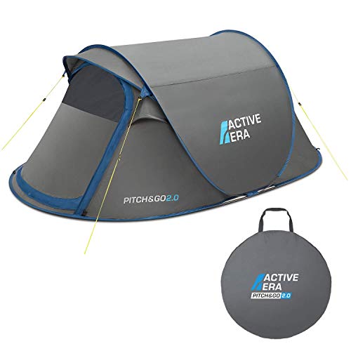 Active Era Tienda Instantánea de Campaña Pop-Up Premium para 2 Personas: 100% Impermeable - con Ventilación Avanzada y Diseño Duradero Camping y Festivales