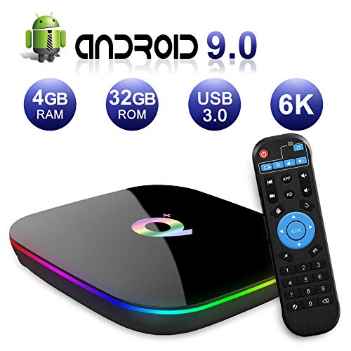 Android TV Box 9.0, 2019 El más Nuevo Android Box 4GB RAM 32GB ROM H6 Quad Core Cortex-A53 Smart TV Box, soporta 6K de resolución 3D 2.4GHz WiFi Ethernet USB 3.0 Media Player Android TV Box 9.0, 2019 El más Nuevo Android Box 4GB RAM 32GB ROM H6 Quad Core Cortex-A53 Smart TV Box, soporta 6K de resolución 3D 2.4GHz WiFi Ethernet USB 3.0 Media Player
