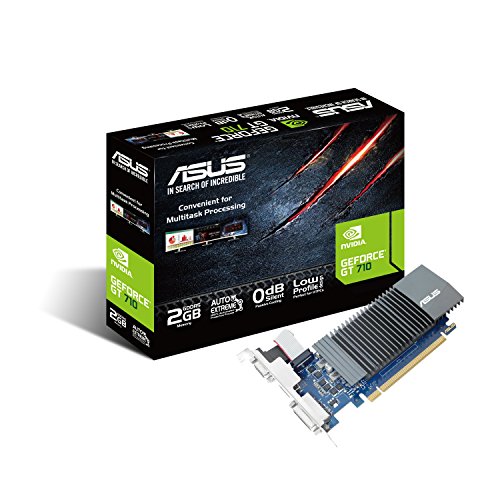 ASUS GT710-SL-2GD5 GeForce GT 710 2GB GDDR5 - Tarjeta gráfica (GeForce GT 710, 2 GB, GDDR5, 64 bit, 2560 x 1600 Pixeles, PCI Express x16 2.0)