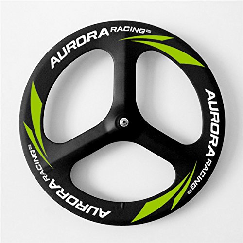 Aurora Racing Super 70 mm 3 K Route 3 Spoke Carbone Roues Poids léger 700 C en fibre de carbone tubulaire OEM Roues de vélo de route en carbone, Road Front Wheels
