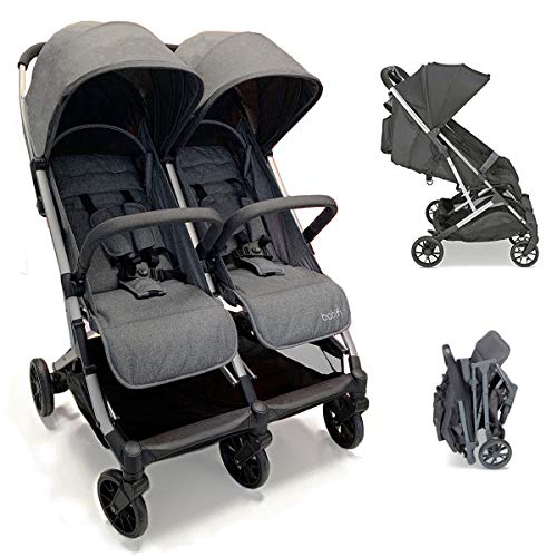 Babify Twin Air Silla de Paseo Gemelar, ligera y compacta - Homologada hasta 22 kg - Color Soft Grey Babify Twin Air Silla de Paseo Gemelar, ligera y compacta - Homologada hasta 22 kg - Color Soft Grey