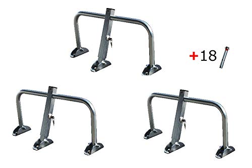 Barrera para aparcamiento abatible manual con cerradura modelo RODAS, barreras para parking para reservar su plaza de aparcamiento (3- Barreras con tornillería) Barrera para aparcamiento abatible manual con cerradura modelo RODAS, barreras para parking para reservar su plaza de aparcamiento (3- Barreras con tornillería)