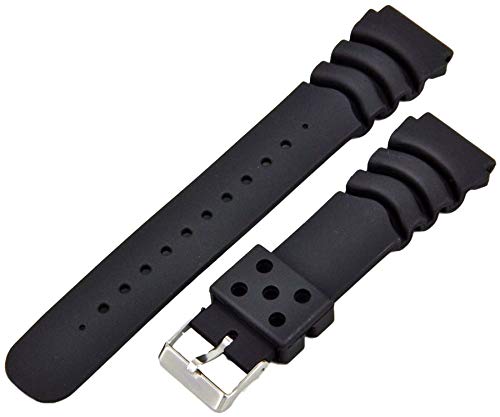 Buceo reloj de pulsera Negro 20 mm para SEIKO Citizen Caucho Divers Strap Buceo reloj de pulsera Negro 20 mm para SEIKO Citizen Caucho Divers Strap