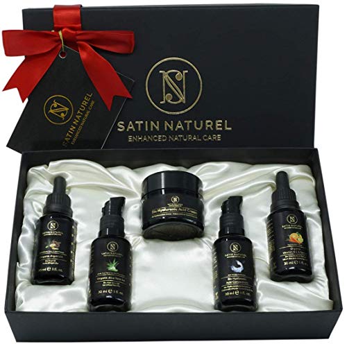 Caja de Regalo Antiedad de Lujo Orgánico – Regalos para Mujer -Los 5 Más Vendidos 30ml: Serum Facial Antiarrugas Ácido Hialurónico + Serum Vitamina ACE, Crema Facial, Gel de Aloe Vera, Aceite de Argán Caja de Regalo Antiedad de Lujo Orgánico – Regalos para Mujer -Los 5 Más Vendidos 30ml: Serum Facial Antiarrugas Ácido Hialurónico + Serum Vitamina ACE, Crema Facial, Gel de Aloe Vera, Aceite de Argán