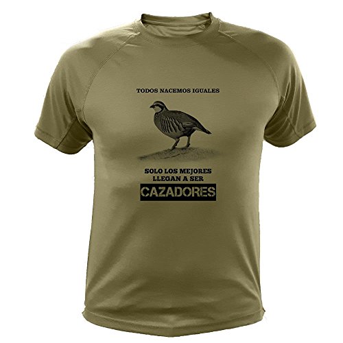 Camisetas de Caza, Todos nacemos Iguales, Perdiz roja - Ideas Regalos (30250, Verde, XXL) Camisetas de Caza, Todos nacemos Iguales, Perdiz roja - Ideas Regalos (30250, Verde, XXL)