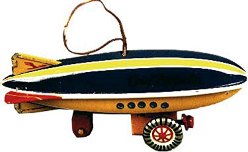 CAPRILO Juguete Infantil Decorativo de Hojalata Mini Zeppelin. Vehículos a Escala. Juguetes y Juegos de Colección. Regalos Originales. Decoración Clásica.