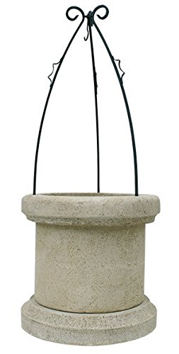 CATART Pozo Brocal Decorativo para jardín en hormigón-Piedra 70X70X169cm.