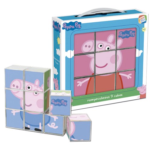 Cefa Toys- Peppa Pig Rompecabezas, 9 Cubos, Miscelanea (88233) Cefa Toys- Peppa Pig Rompecabezas, 9 Cubos, Miscelanea (88233)