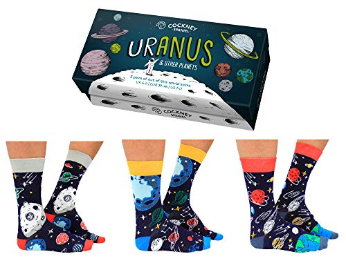 Cockney Spaniel Uranus - Caja de regalo (3 pares de calcetines, 39-46, US 7-12)