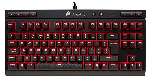 Corsair K63 - Teclado mecánico Gaming (Cherry MX Red, retroiluminación LED roja, QWERTY Español), Negro Corsair K63 - Teclado mecánico Gaming (Cherry MX Red, retroiluminación LED roja, QWERTY Español), Negro
