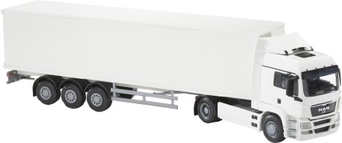 EMEK Camión Man TG-A 2 Ejes con Remolque de Carga Blanco.