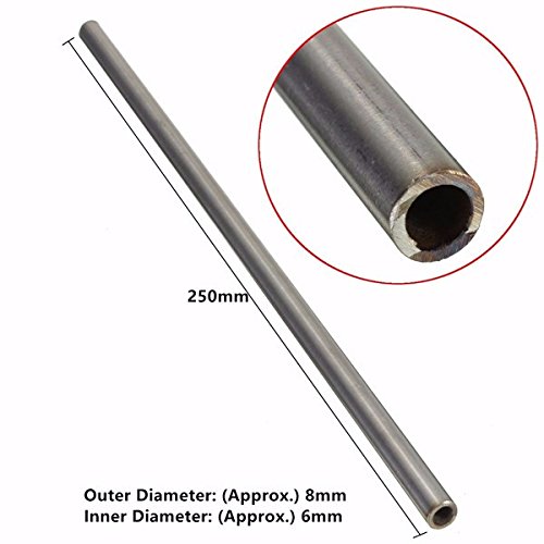 EsportsMJJ Od 8 mm X 6 mm ID 304 Acero Inoxidable Tubo Capilar Longitud 250 mm Tubo Inoxidable