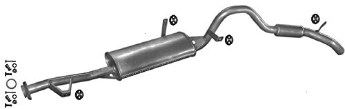 ETS-EXHAUST 51812 Silencioso Trasero + el kit de montaje completo (pour VITARA 1.6 4X4 75/79/95/80hp 1991-1995)