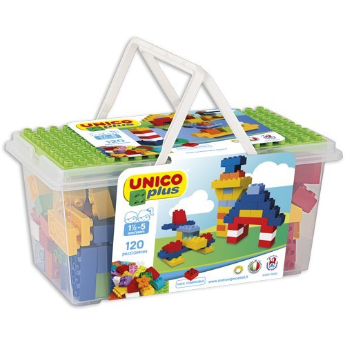 Falomir- Contenedor Juego de construcción, Multicolor (8502)